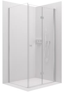 Cerano Volpe, sprchovací kút so skladacími dverami 70(dvere) x 70(stena), 6mm číre sklo, chrómový profil, CER-CER-427177