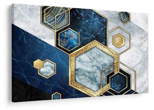 Obraz - Mramorové hexagóny (90x60 cm)
