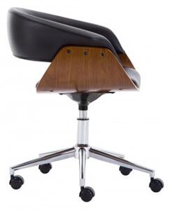 Kancelárska stolička Coral - čierna/orech