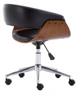 Kancelárska stolička Coral - čierna/orech
