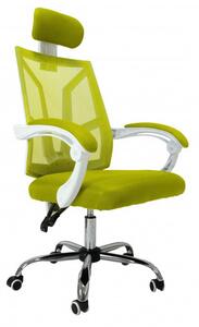 Kancelárska stolička SCORPIO - biela / zelená