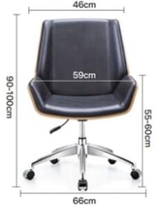 Kancelárska stolička Ron - čierna/orech
