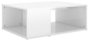 Konferenčný stolík lesklý biely 90x67x33 cm drevotrieska
