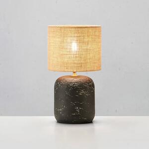 Stolová lampa Montagna, betón, juta, výška 45 cm