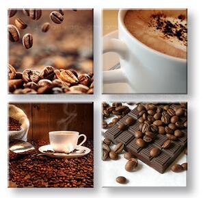 Obraz na stenu Coffee time 4 dielny XOBKOL04E42