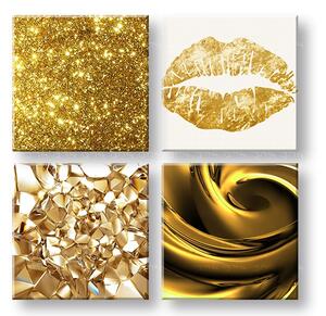 Obraz na stenu Golden kiss 4 dielny XOBKOL03E42