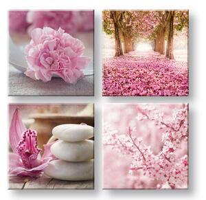 Obraz na stenu Pink 4 dielny XOBKOL30E42