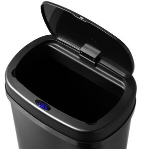 Štvorcový odpadkový kôš so senzorom - 70 L - čierny