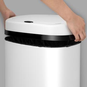 Štvorcový odpadkový kôš so senzorom - 60 L - biela