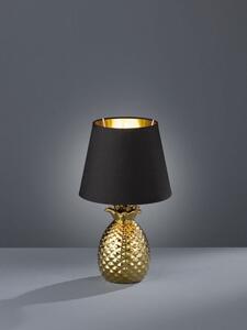 TRIO Reality R50421079 Pineapple stolové svietidlo 1xE14 zlatá, čierna
