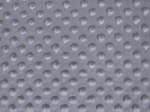 Detská látka Minky 3D bodky MKP-004 Tmavo sivá - šírka 150 cm