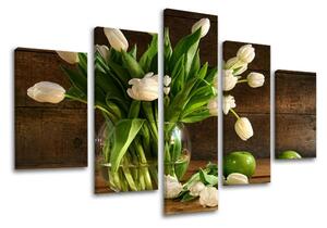 Obraz na stenu 5 dielny KVETY XOBKV113E50 - 100x80 cm