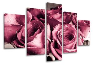 Obraz na stenu 5 dielny KVETY XOBKV139E50 - 100x80 cm