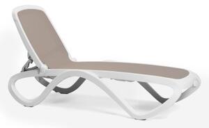 Nardi plastové lehátko Omega biele