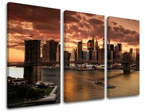 Obraz na stenu 3 dielny MESTO ME005E30 - 60x40 cm