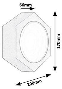 Rabalux 7964 Avola exteriérové nástenné svietidlo šedé zabudovaný LED 9W 680lm 3000K IP54