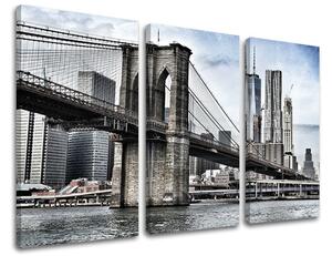 Obraz na stenu 3 dielny MESTO / NEW YORK ME115E30 - 60x40 cm