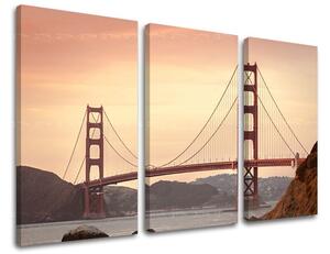 Obraz na stenu 3 dielny MESTO / SAN FRANCISCO ME116E30 - 60x40 cm