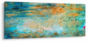 Obraz modrej abstrakcie (120x50 cm)