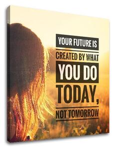 Motivačný obraz na stenu Your future is created