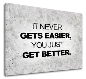 Motivačný obraz na stenu Its never gets easier