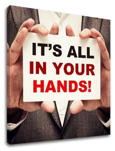 Motivačný obraz na stenu Its all in your hands_002