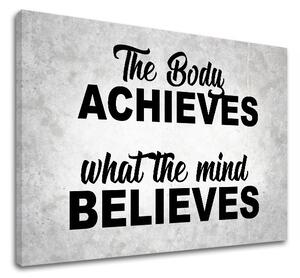 Motivačný obraz na stenu The body achieves_002