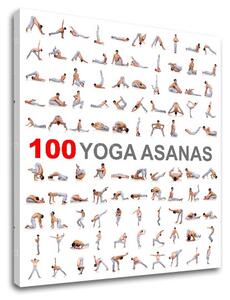 Motivačný obraz na stenu 100 Yoga asanas