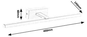 RABALUX 1448 Albina nástenné svietidlo LED 8W/450lm 4000K IP23 matná biela