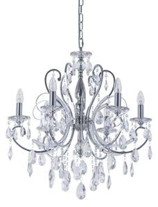 MD72709-6A ITALUX Barocco Chróme glamour krištáľový luster 6X40W E14 IP20