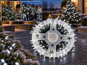 Vianočná LED mikro reťaz, studená biela, 10m, 300 LED, so zábleskami