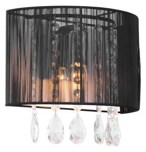 A.9262/1 BK ITALUX Essence glamour krištáľové nástenné svietidlo 1X40W E14 IP20