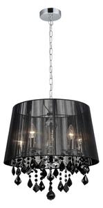 MDM-2572/5 BK ITALUX Cornelia glamour krištáľové závesné svietidlo 5X40W E14 IP20