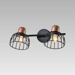 PREZENT 75463 BASKET nástenné svietidlo 340 mm 2xE27/60W,čierna/červená meď