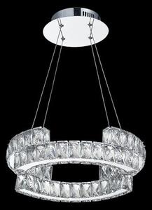 LUXERA 62428 SANTANA LED závesné svietidlo 400 mm 24W,4000K, chróm/číre sklo