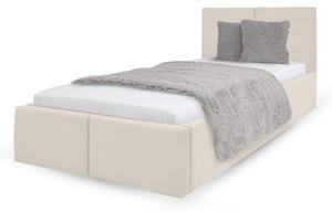 GM Čalúnená posteľ s úložným priestorom Izabela 90x200 - krémová