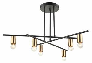 MDM3658/6 BK+BRO ITALUX Normani industriálne závesné svietidlo 6X60W E27 IP20