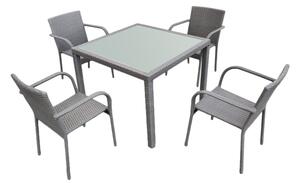 Bello Giardino záhradný jedálenský set Eccellente sivý