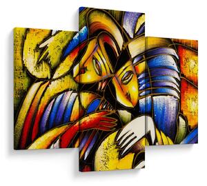 Obraz - Olejomaľba, milenci (90x60 cm)
