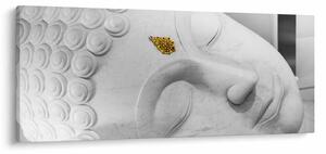 Obraz - Biely Budha (120x50 cm)