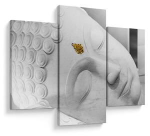 Obraz - Biely Budha (90x60 cm)