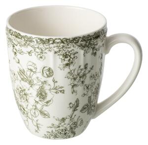 Biely porcelánový hrnček Vintage Blossom - 9*9*11 cm - J-Line by Jolipa