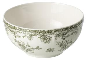 Biela porcelánová servírovacia miska Vintage Blossom - 14*14*6 cm - J-Line by Jolipa