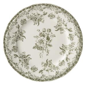 Biely porcelánový jedálenský tanier Vintage Blossom - ⌀26*2,2 cm - J-Line by Jolipa