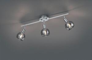 TRIO reality R80593006 BREST Stropné svietidlo 580mm 3xE14 chrómová, dymová
