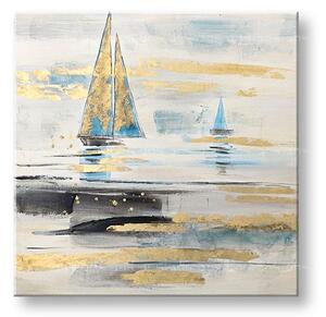 Maľovaný obraz na stenu LODE 1 dielny YOBCWFBC039 - 80x80 cm