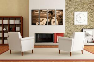 Ručne maľovaný POP Art obraz HAVANA - AL PACINO 4 dielny al17