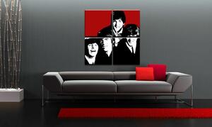 Ručne maľovaný POP Art obraz BEATLES 4 dielny bea7