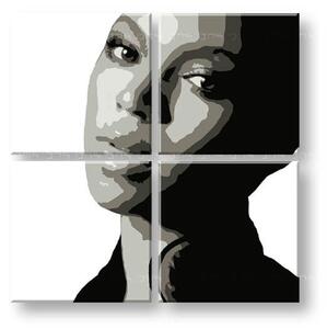 Ručne maľovaný POP Art obraz BEYONCÉ 4 dielny bey