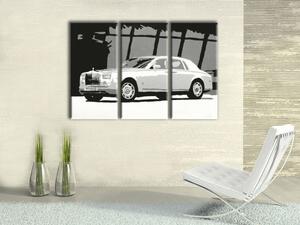 Ručne maľovaný POP Art obraz BENTLEY 3 dielny bent